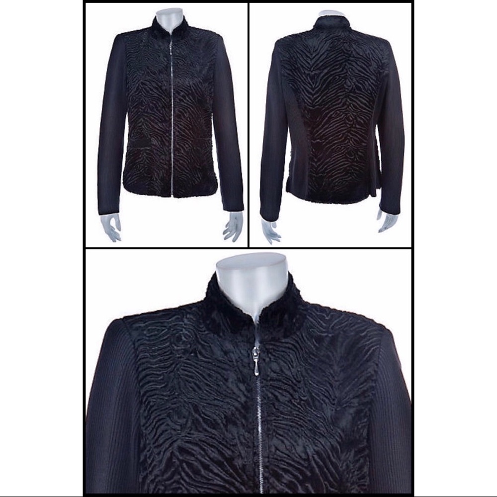 ❌SOLD❌Linea Faux Fur Jacket with Rib Detail 2X NEW - Picture 6 of 8